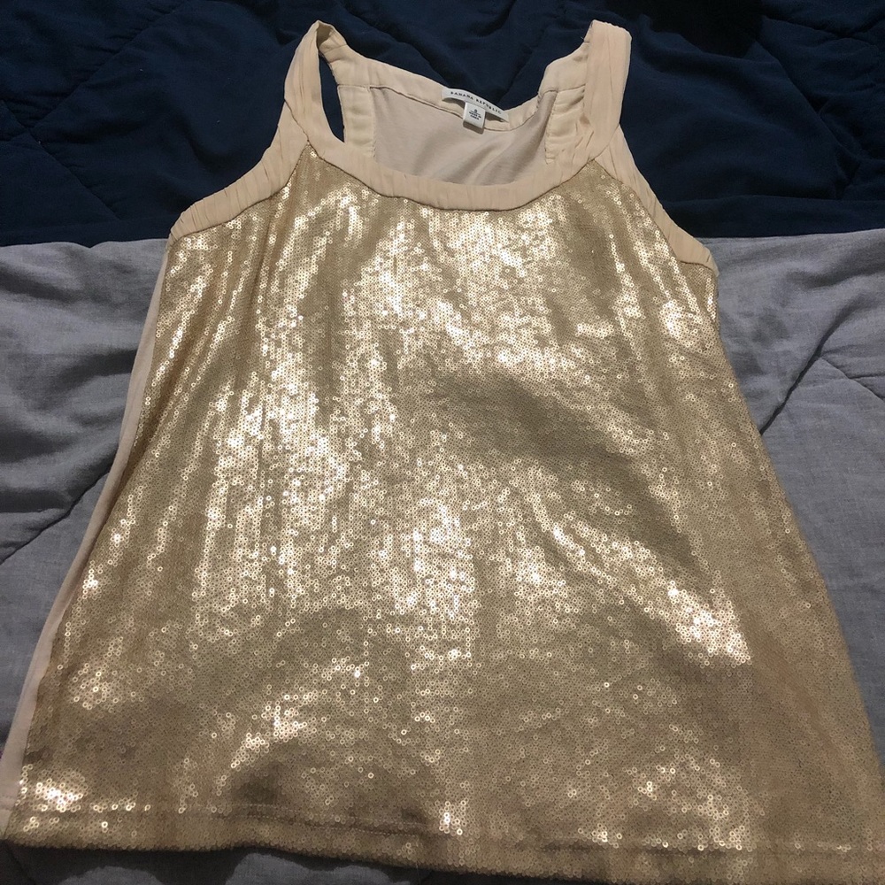 Gold sequence banana republic shirt
